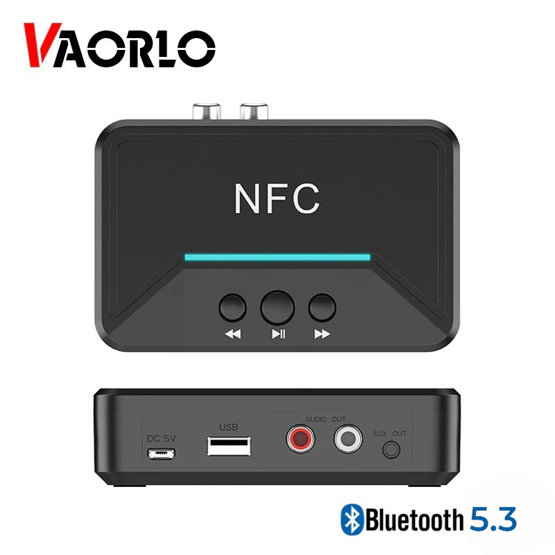 VAORLO Bluetooth 5.3 Receiver Audio Adapter NFC AUX RCA - BT200