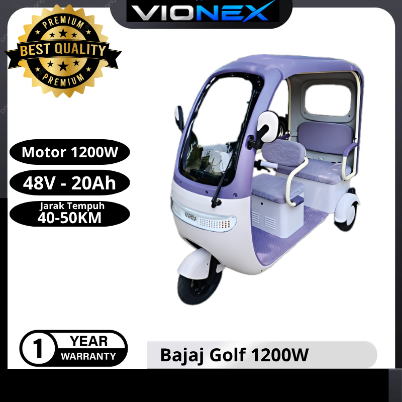 Sepeda Listrik kinma Roda  dewasa 3 Sepeda Motor Listrik Roda 3 Bajaj Golf Sepeda Listrik 1200 watt 