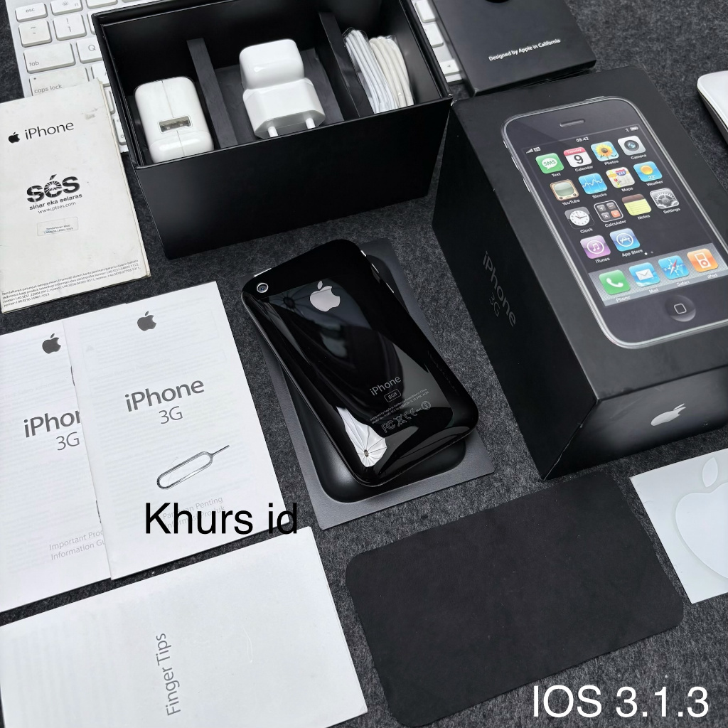 iphone 3g black 8gb ios3 2008 likenew - rare apple collection