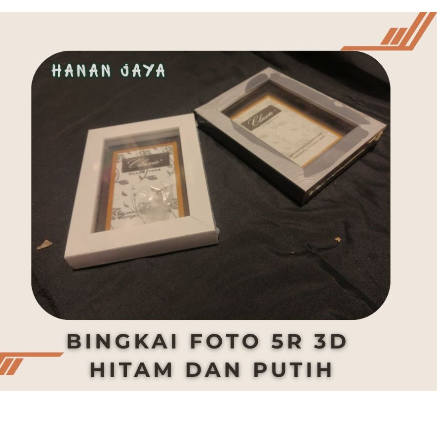 Bingkai frame pigura figura 3D 5R ( 12,5 x 17,5 ) space 3 cm untuk mahar