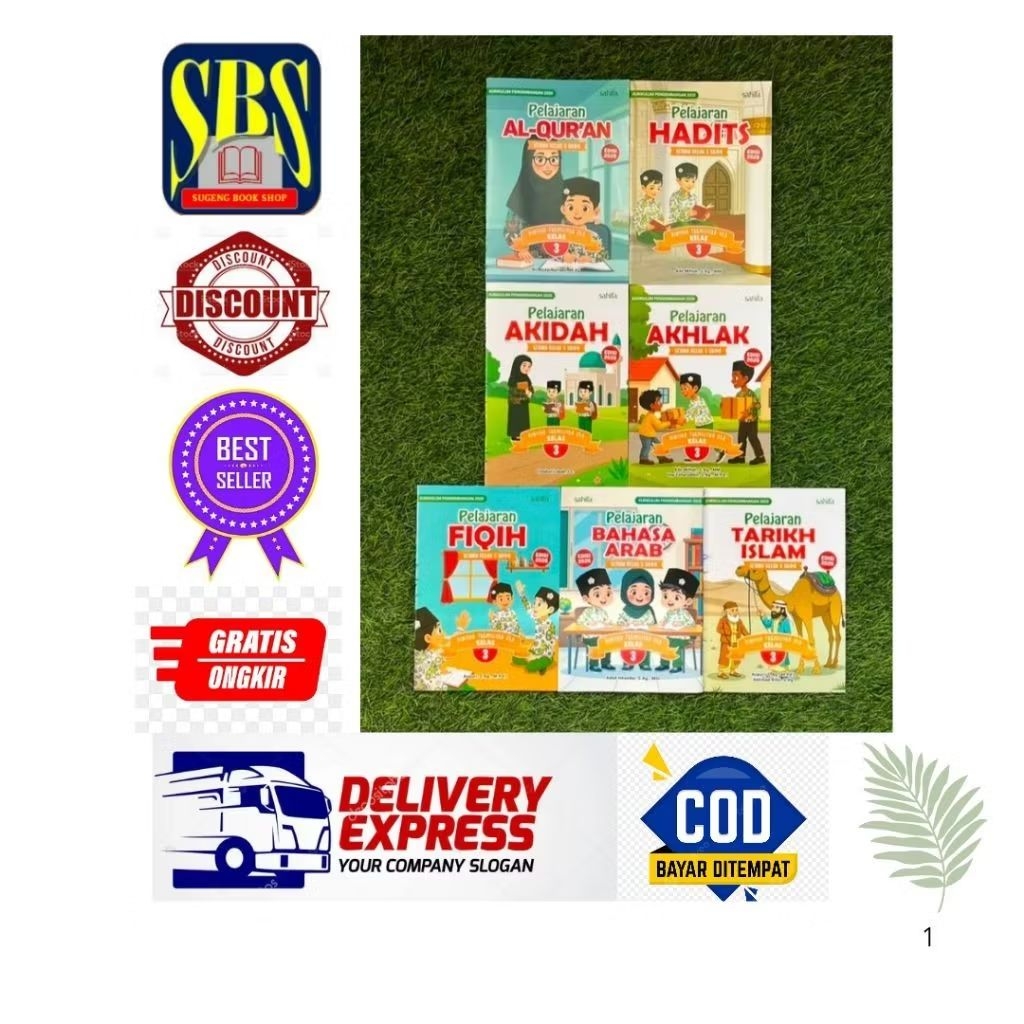 Buku MDTA/MDTU Satu PAKET 7 MAPEL Untuk  Kelas 3 EDISI 2026 Penerbit SAHIFA