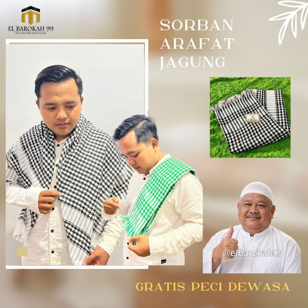 SORBAN RUMBAI ARAB PREMIUM / SORBAN HAJI PREMIUM / SORBAN SANTRI NU / SORBAN TAKTICAL TERBARU