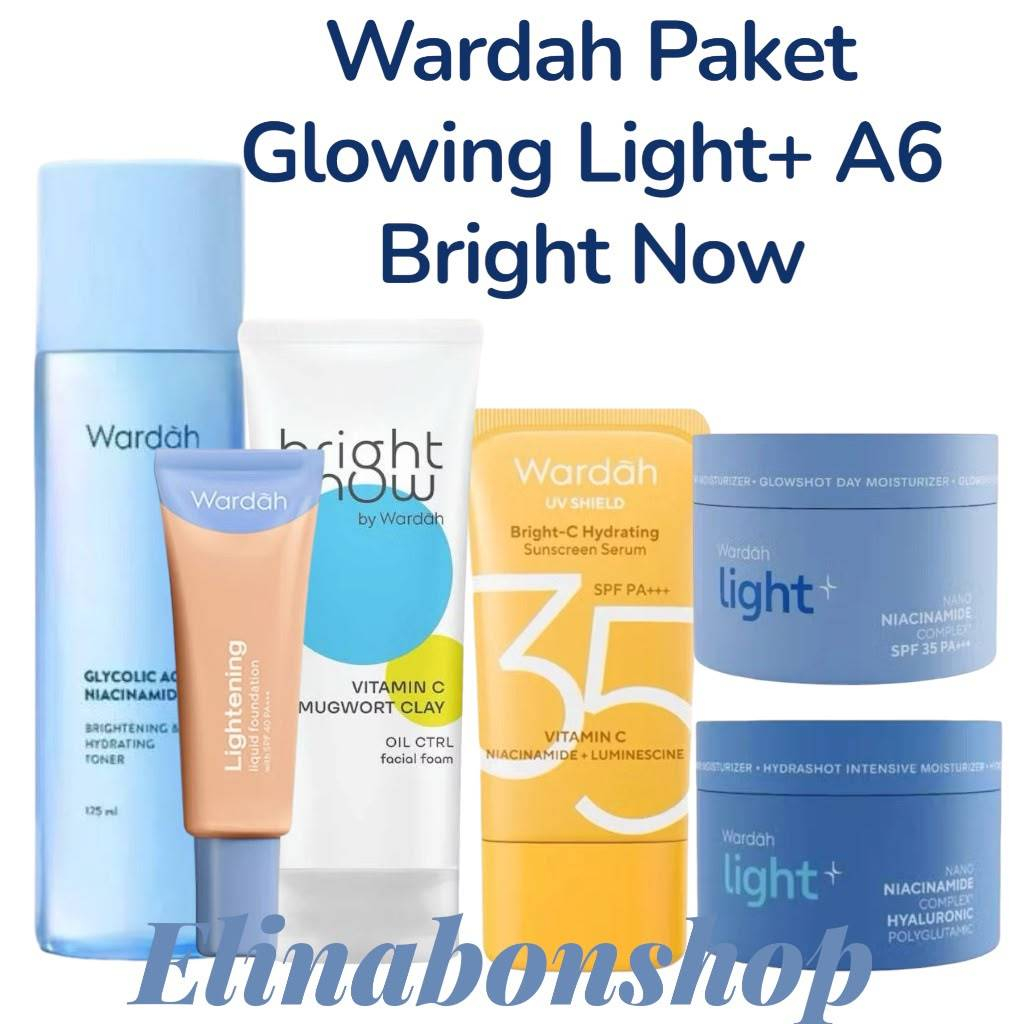 Paket glowing wardah lightening isi 5 dan isi 6