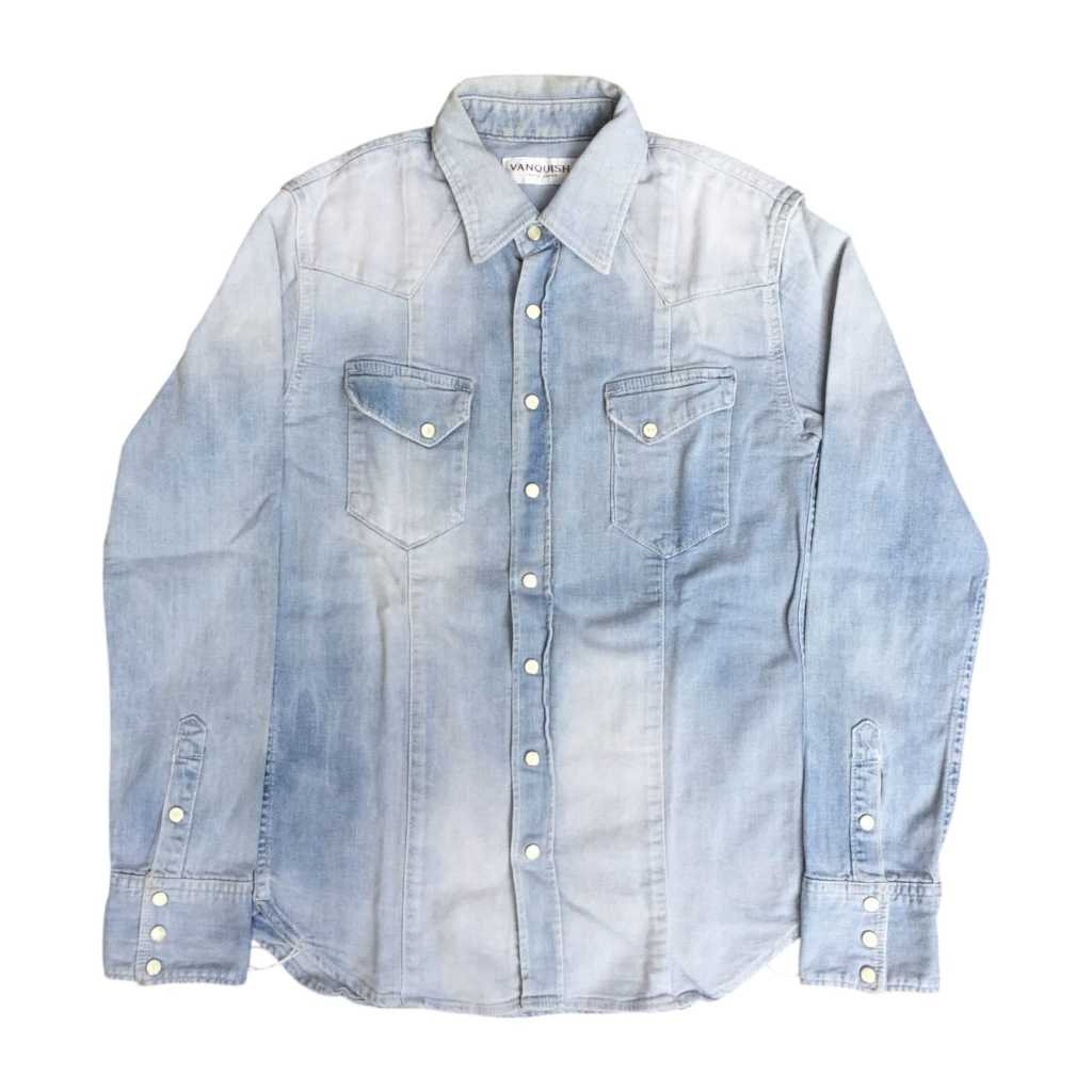 Japanese Brand Vanquish Rock Button Denim Western Shirts