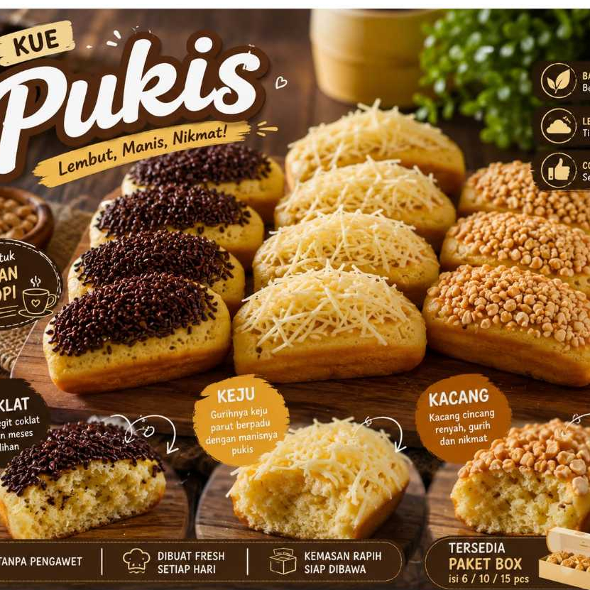 Kue Pukis Lembut Aneka Varian Topping Lezat Teman Ngopi Santai