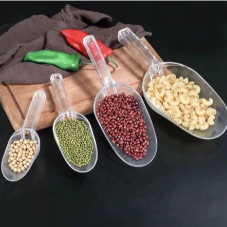 SKOP ES MIKA Serokan Es Batu Sendok Es Batu Plastik Acrylic Serokan Kacang Kopi Plastik Serbaguna