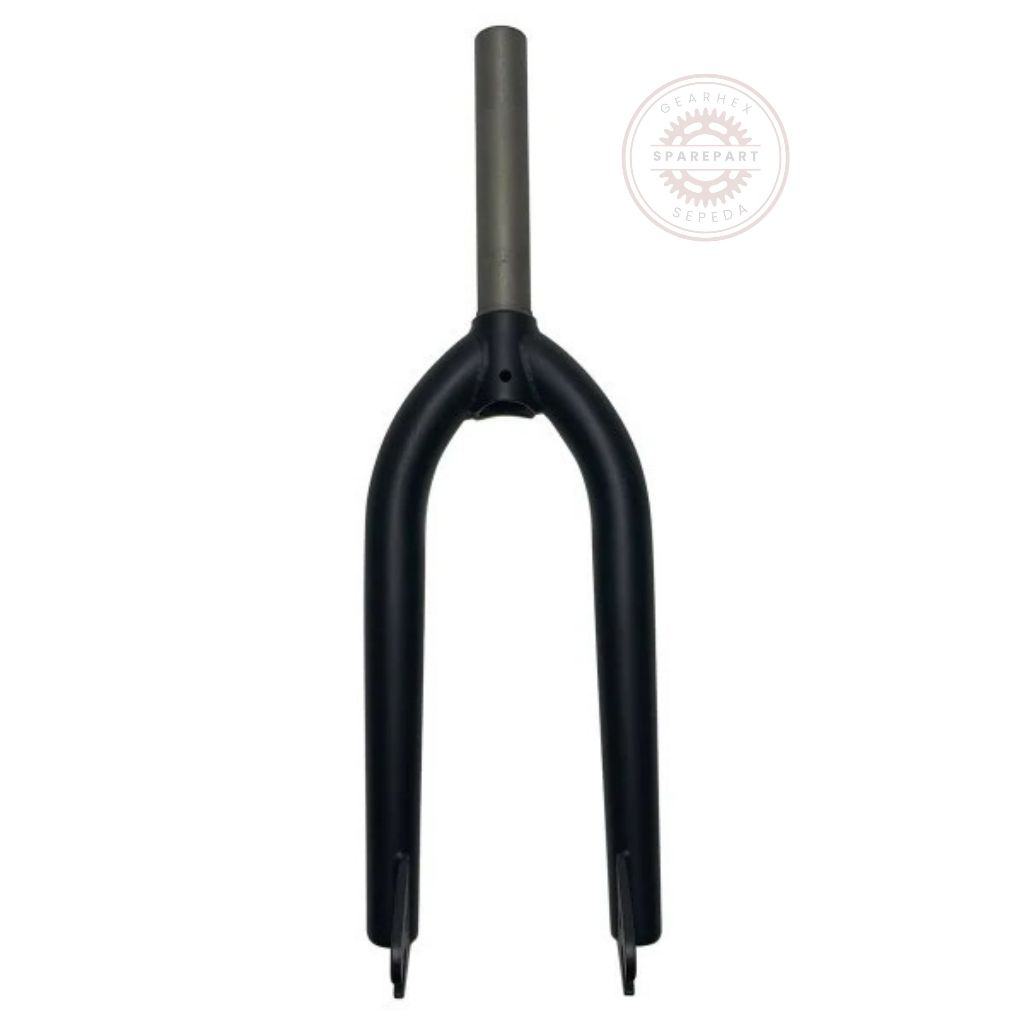 Fork Garpu Sepeda BMX Flatland 20 Inch - Baja Tebal, Warna Hitam