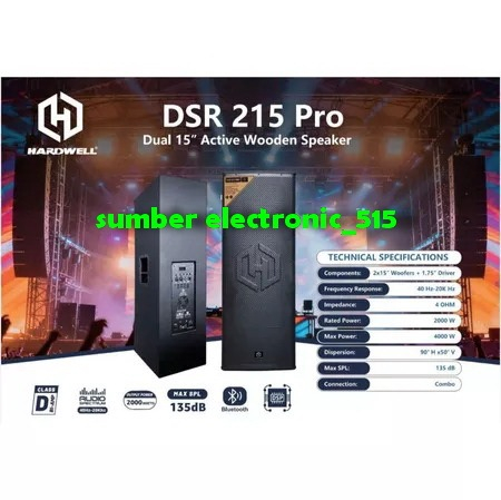 Speaker Aktif 15 Inch Hardwell DSR 215 PRO DSR215PRO Original