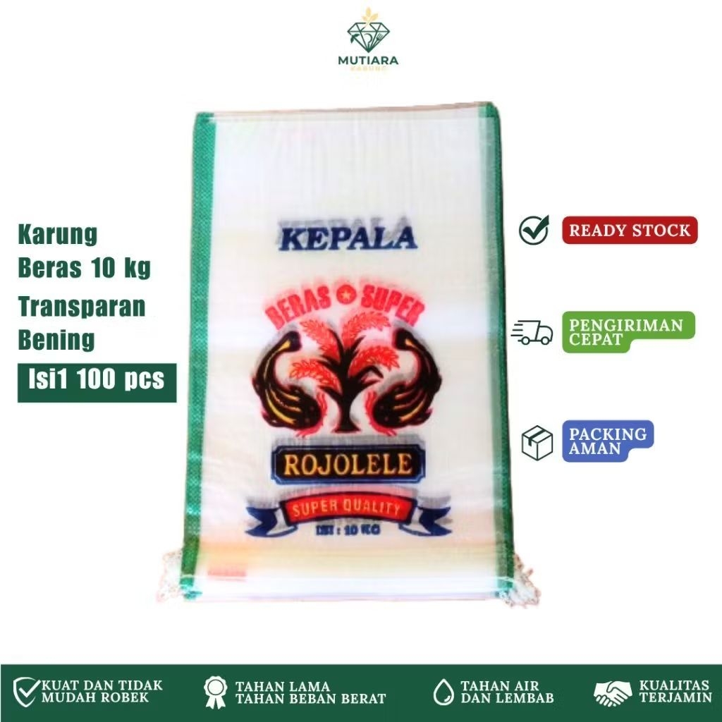 Karung Beras 10 Kg Cap Rojolele isi100 pcs
