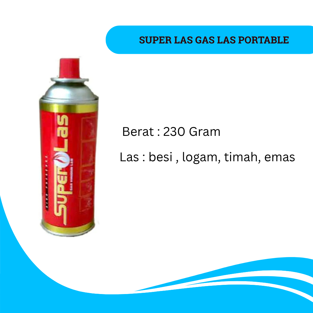 Gas Portable Super Las 230 gram / Tabung Gas Kaleng Las Pipa AC Kulkas Gas Torch Kompor Portable