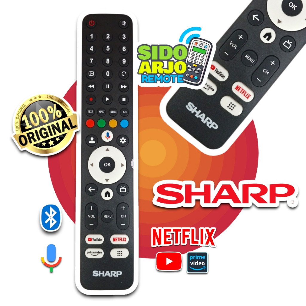 REMOT REMOTE TV SHARP SMART ANDROID ORIGINAL