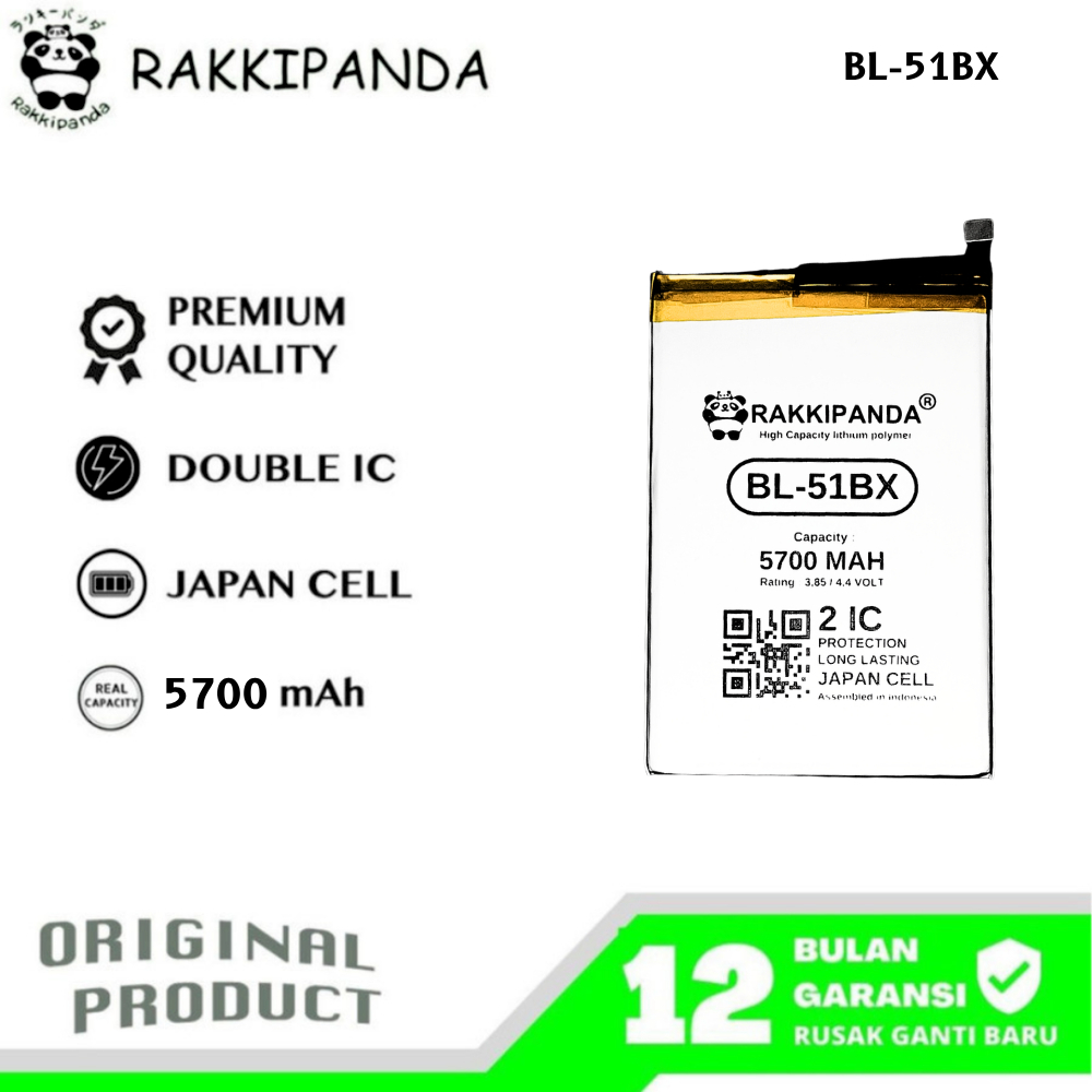 RakkiPanda - BL-51BX Infinix Hot 10 X682/Hot 11 X662/Note 8 X692/Note 8I X683 Batre Batrai Baterai