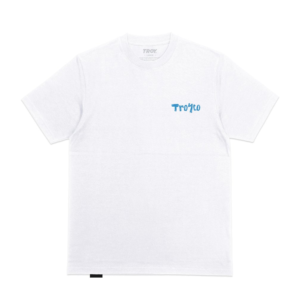 Troy Company T-Shirt White Tears Are Gone -  Kaos Pria Lengan Pendek Putih MTD 3687