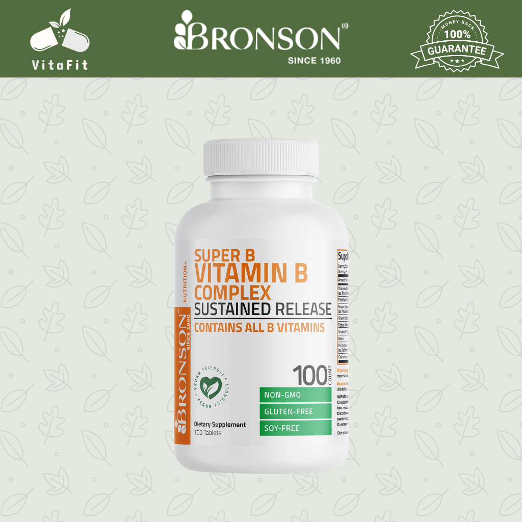 Bronson Vitamin B Complex Sustained Release - 100 Tablets