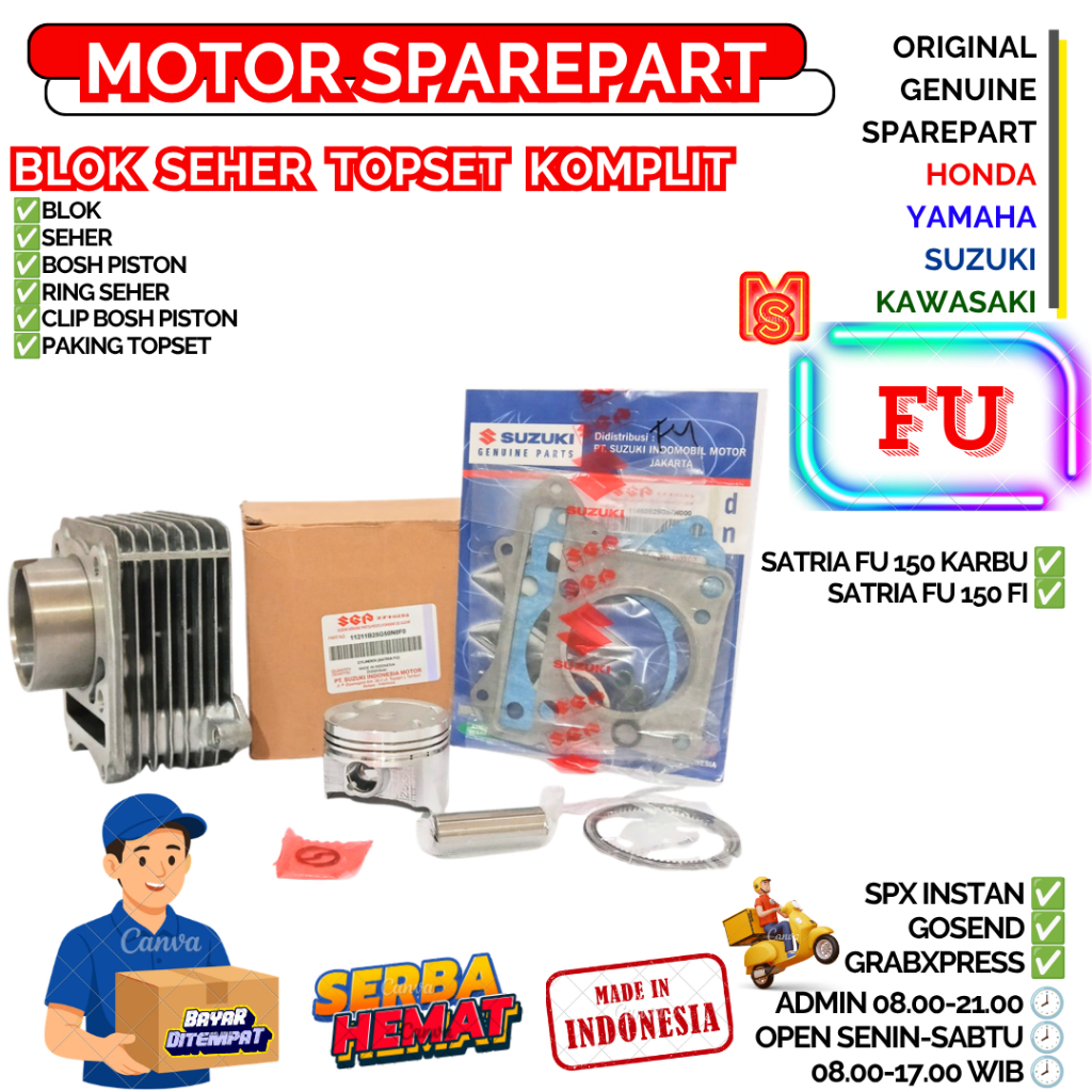 Cylinder Block Boring Set Satria FU 150 Original