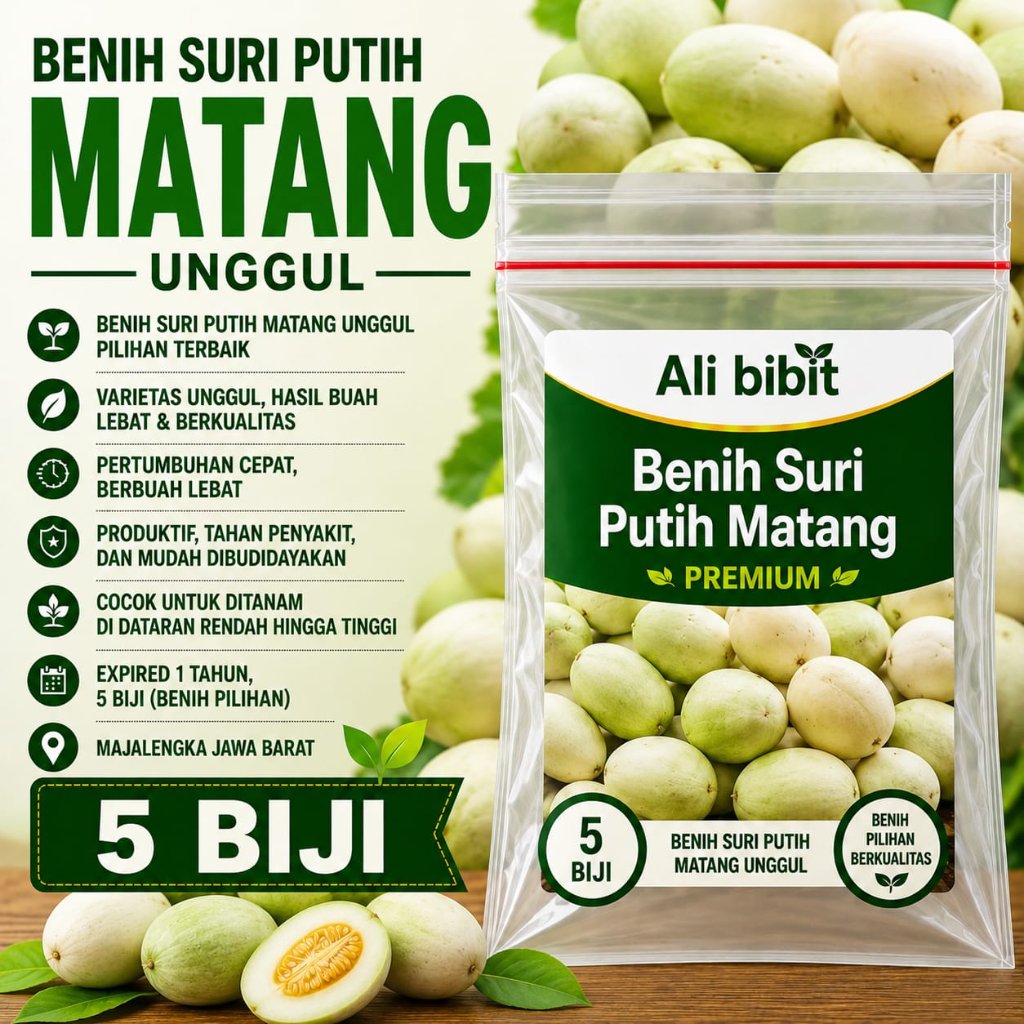 5 Butir> Benih Biji Timun Suri Putih Matang> Timun Suri Putih Matang >Bonus Benih
