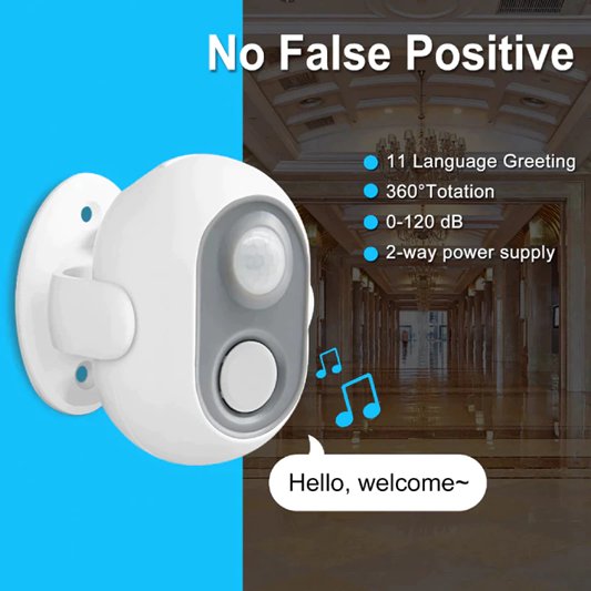 Bel Pintu Otomatis Sensor Gerak Infrared Alarm Welcome Doorbell Bel Masuk untuk Rumah Toko Supermark