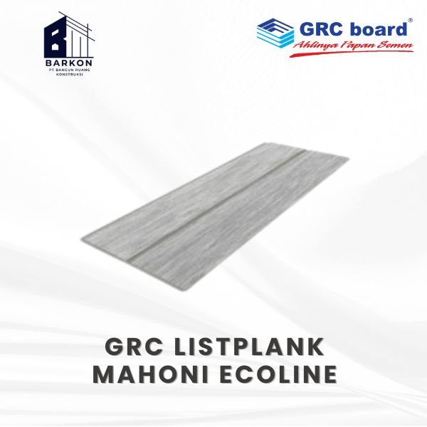 GRC BOARD MAHONI ECO-LINE 8 mm Panjang 3 Meter | Papan GRC Lisplank, Dinding & Fasad Motif Kayu Mini