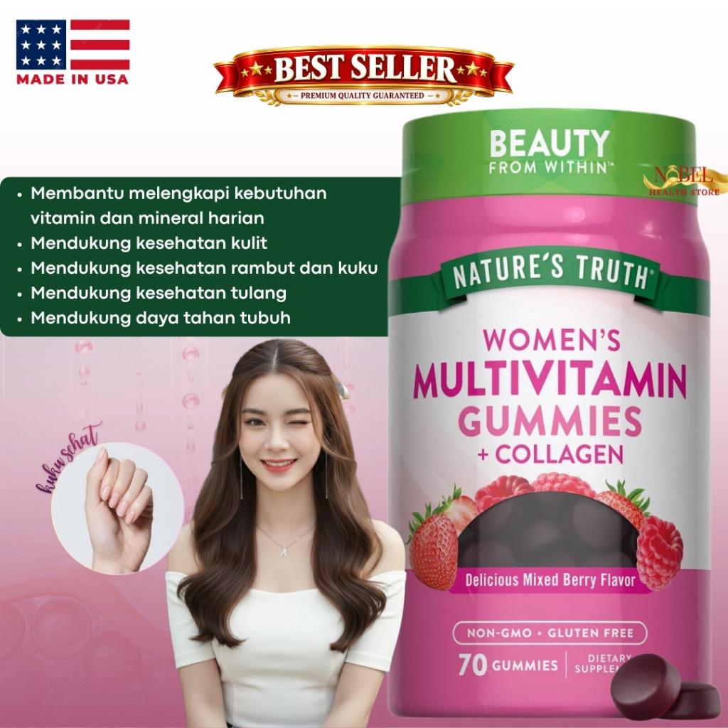 Nature’s Truth Women’s Multivitamin Gummies + Collagen 70 Gummies (USA)