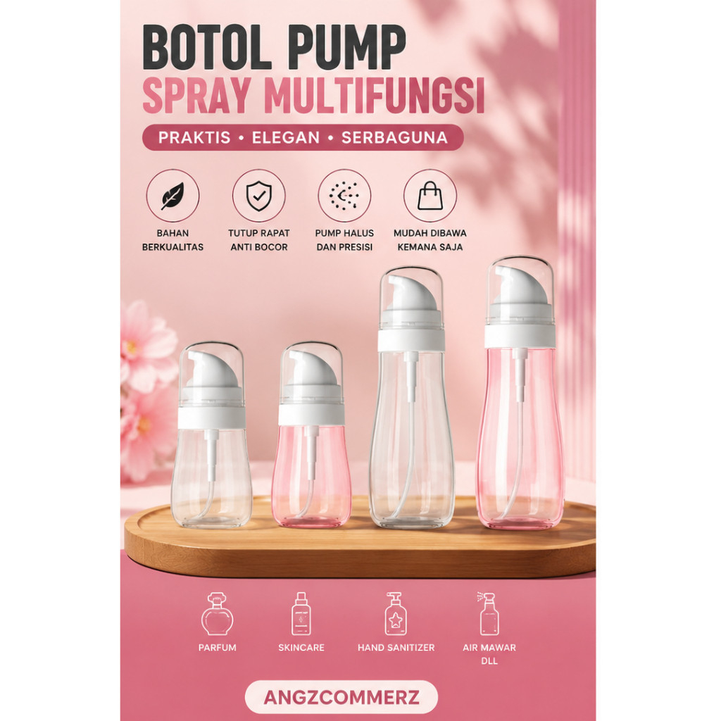 Botol Lotion 100ml Botol Pump Refill Serbaguna Aesthetic