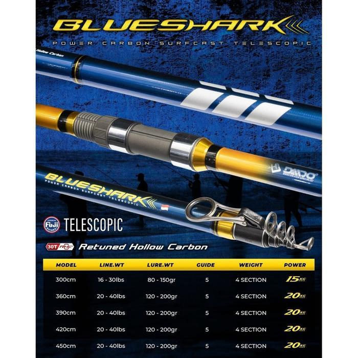 Daido Blue Shark Carbon Fishing Rod 300 360 390 420 450