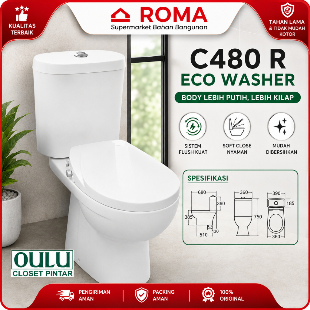 OULU C480R ECO WASH CLOSET DUDUK