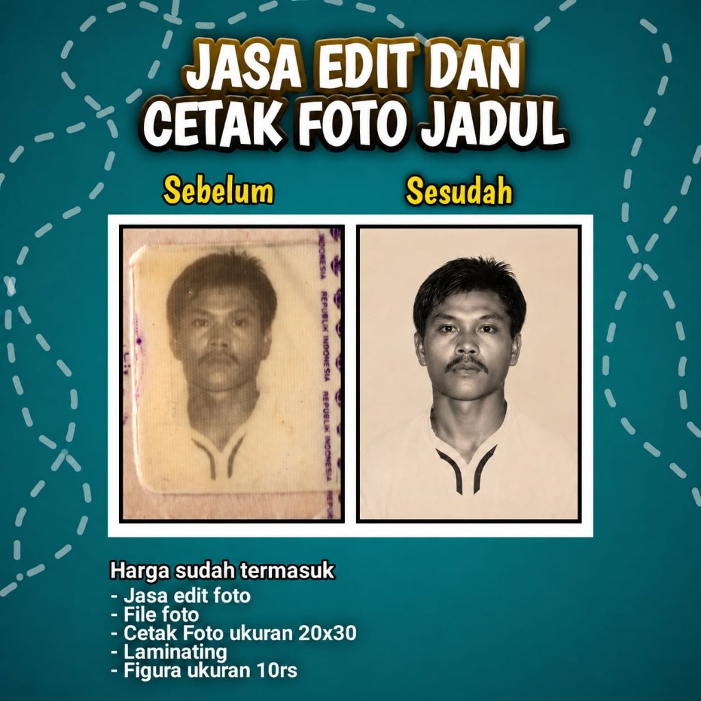 cetak ulang foto jadul, edit foto jadul, restorasi foto jadul,