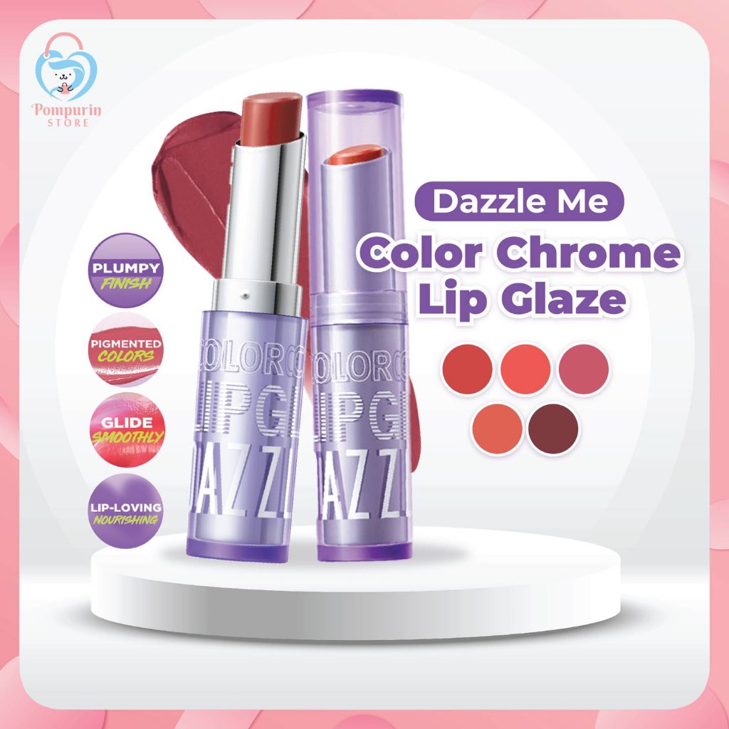 Dazzle Me Color Chrome Lip Glaze - Lipstick Balm Lip Color Dazzle Me