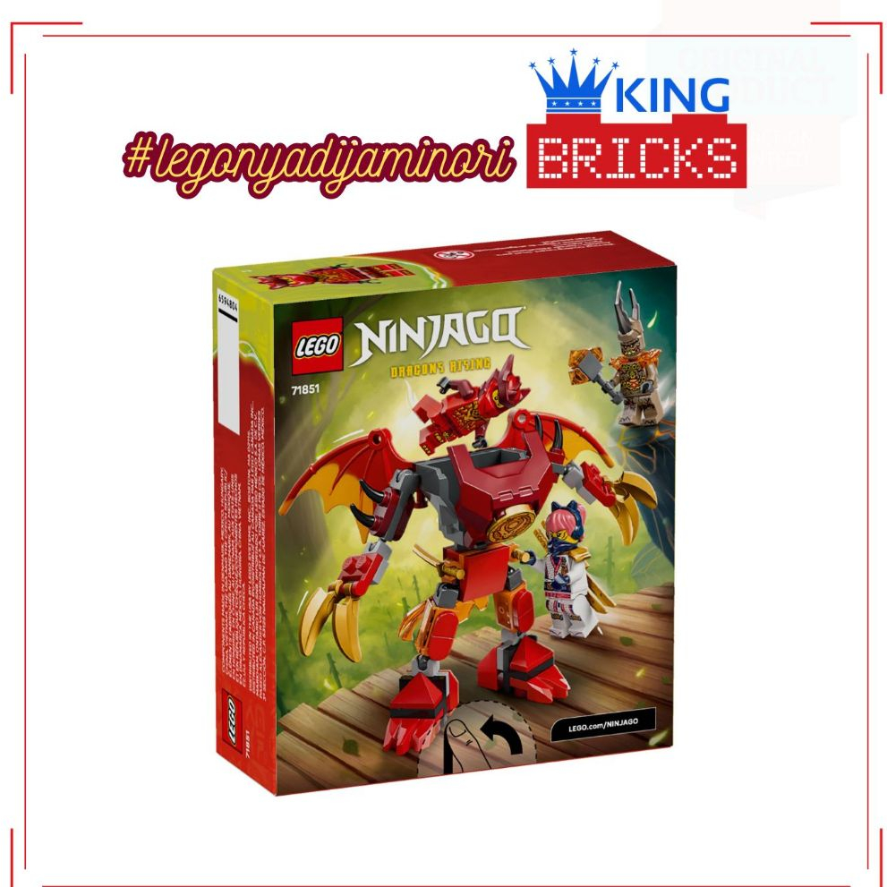 Mainan Anak NINJAGO 71851 Kai Dragon Mech Battle Pack - LEGO Robot Ninja Original Murah Jakarta