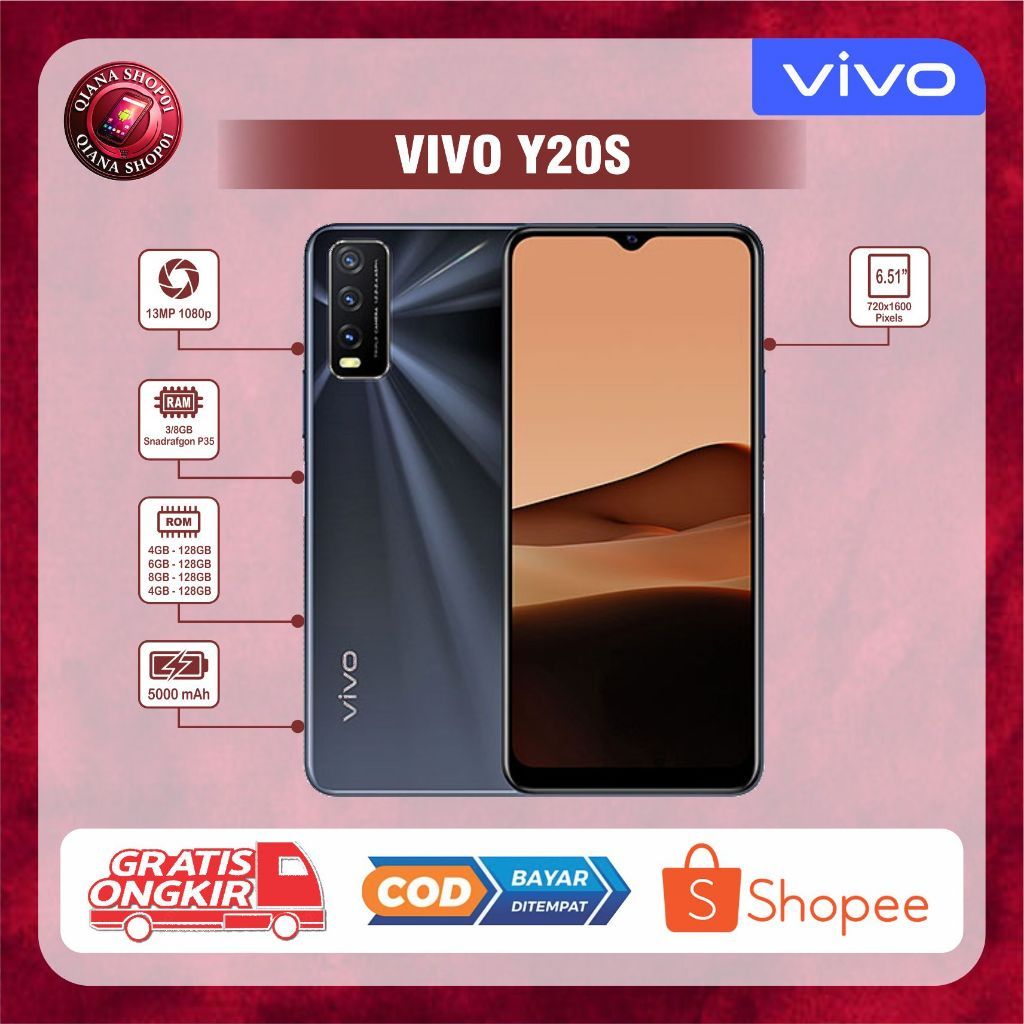 HP VIVO Y20s SecondRam 3/32 Ram 3/64 Ram 4/64 Ram 6/128 Normal Siap Pakai