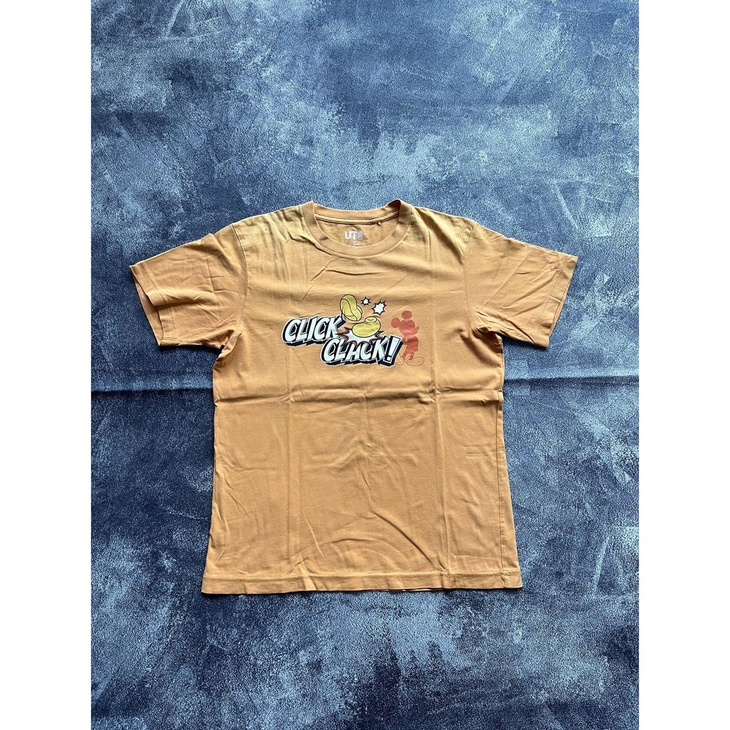 Tshirt Uniqlo UT x Disney Mickey Mouse Kaos Orange ukuran S