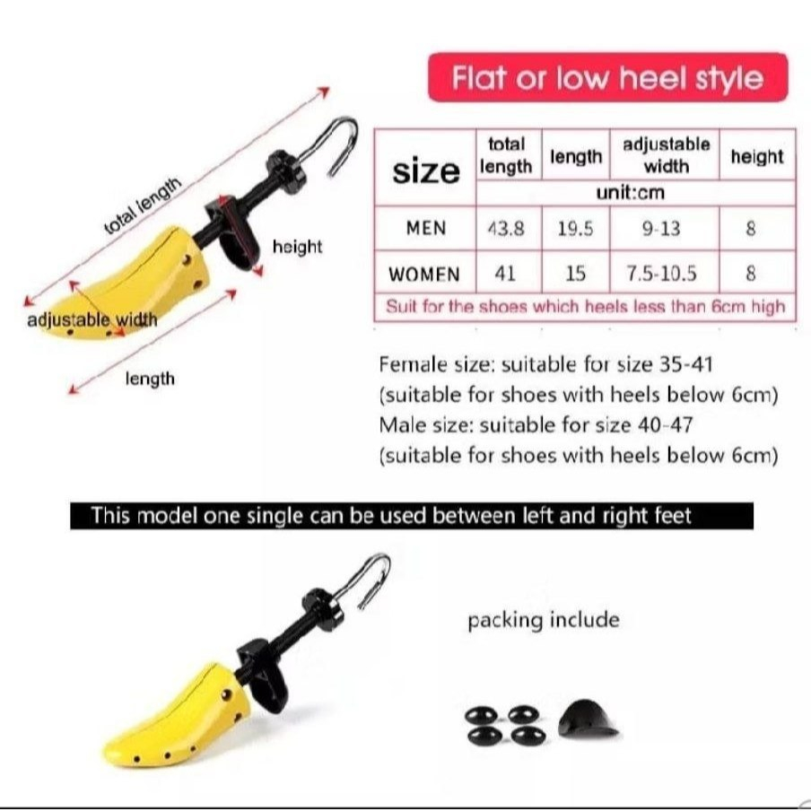 Shoe expander pelonggar sepatu pembesar ukuran sepatu sempit