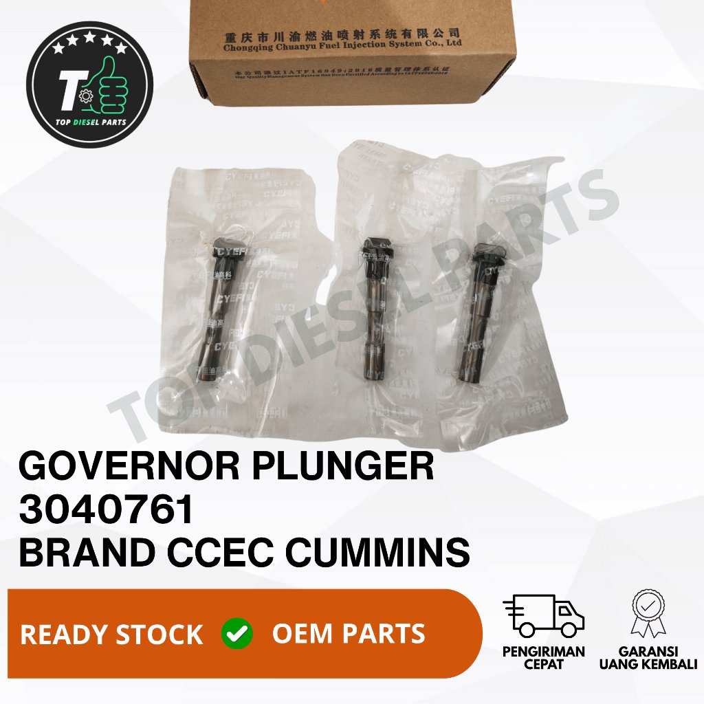 Plunger Governor PT Pump 3040761 CCEC Cummins Genuine Original Parts Governor Plunger Solar Mesin NT