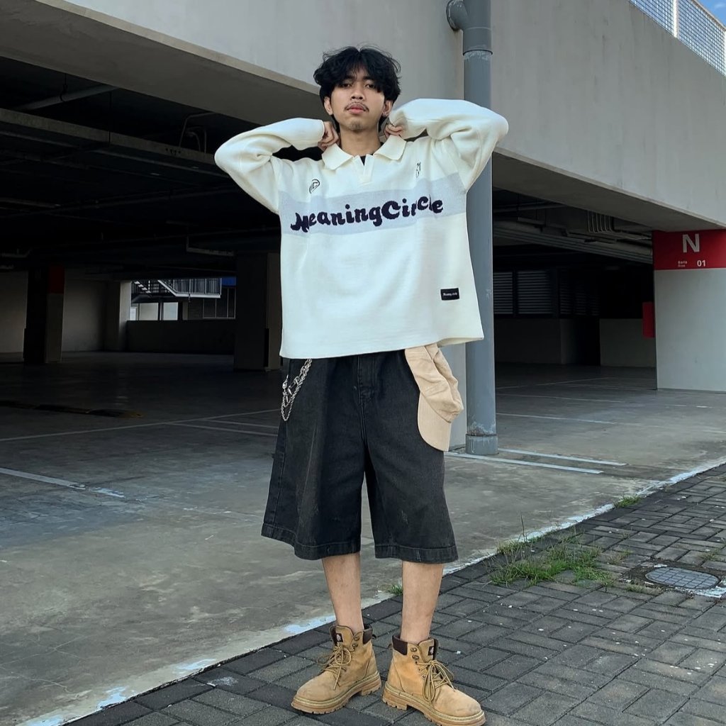 Meaning Circle - Knitwear Boxy Cut Beyza - Knitwear Unisex - Cotton Knitwear