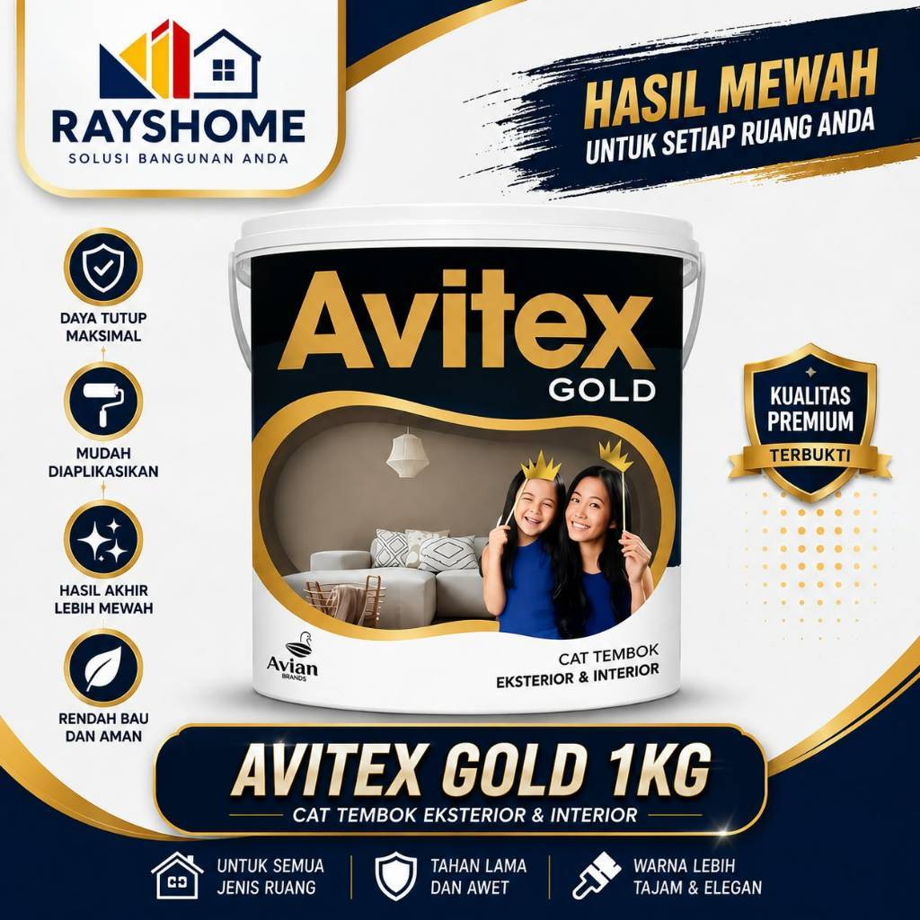 Cat Avitex gold 1kg. cat interior dan exterior