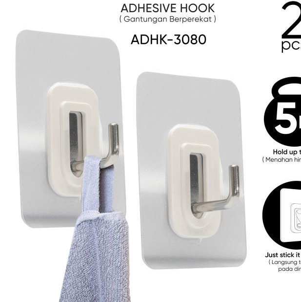 Gantungan Adhesive Hook Tempel Dinding Kait Perekat Joyko ADHK-3080 - ADHK-3080