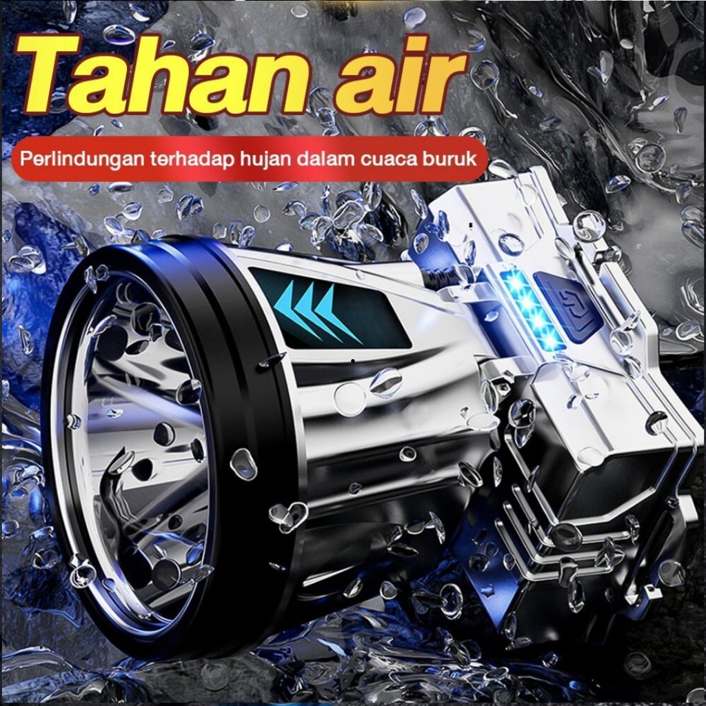 Headlamp outdoor Senter kepala 300 watt super terang cas listrik 1865000mah jarak jauh 900000m 900ja