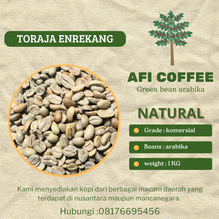 Green bean arabika natural Toraja enrekang | BIji kopi mentah 1kg