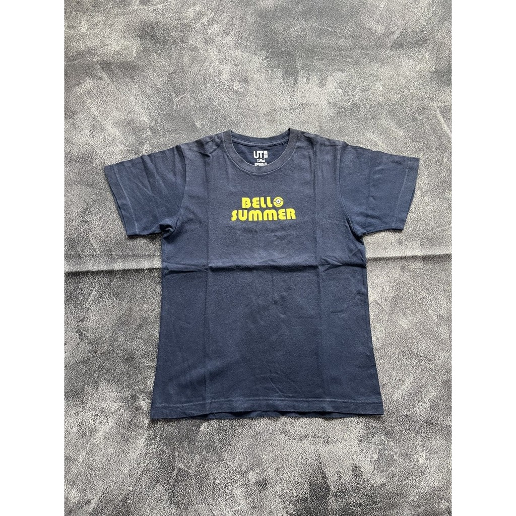Tshirt Uniqlo UT x Despicable Me Minions Kaos Navy ukuran XS