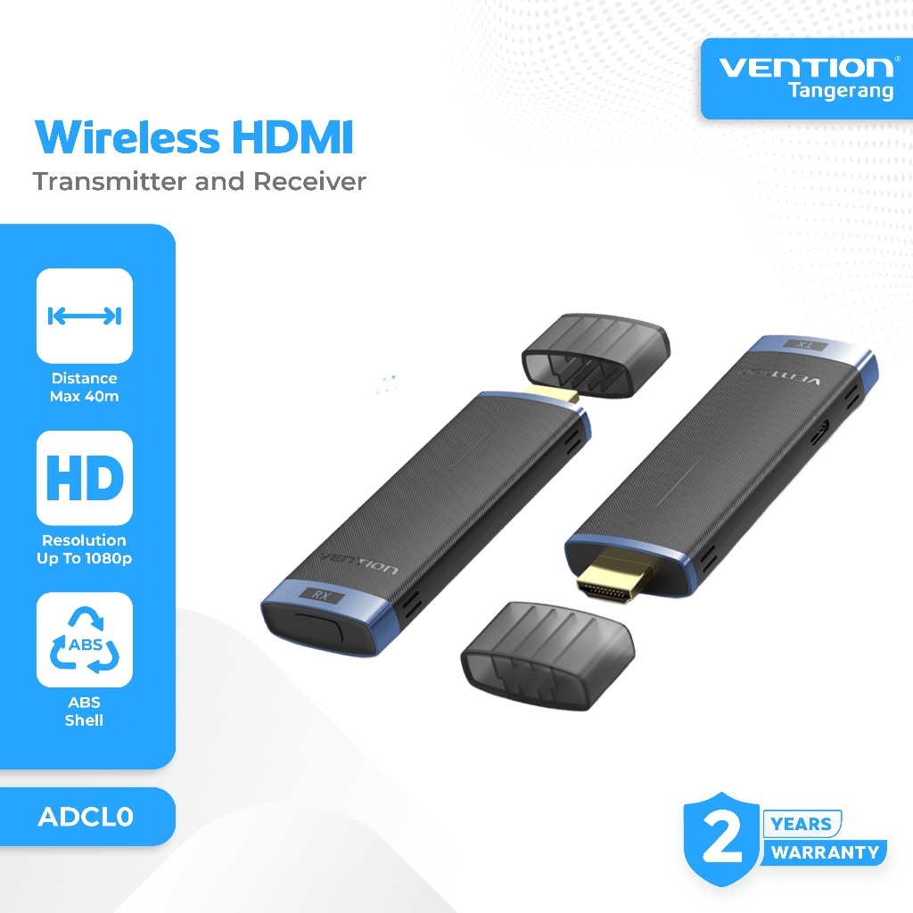 Vention Wireless HDMI Dongle Video Transmitter Receiver Full HD 1080p 60Hz Receiver Display TV HD Bl