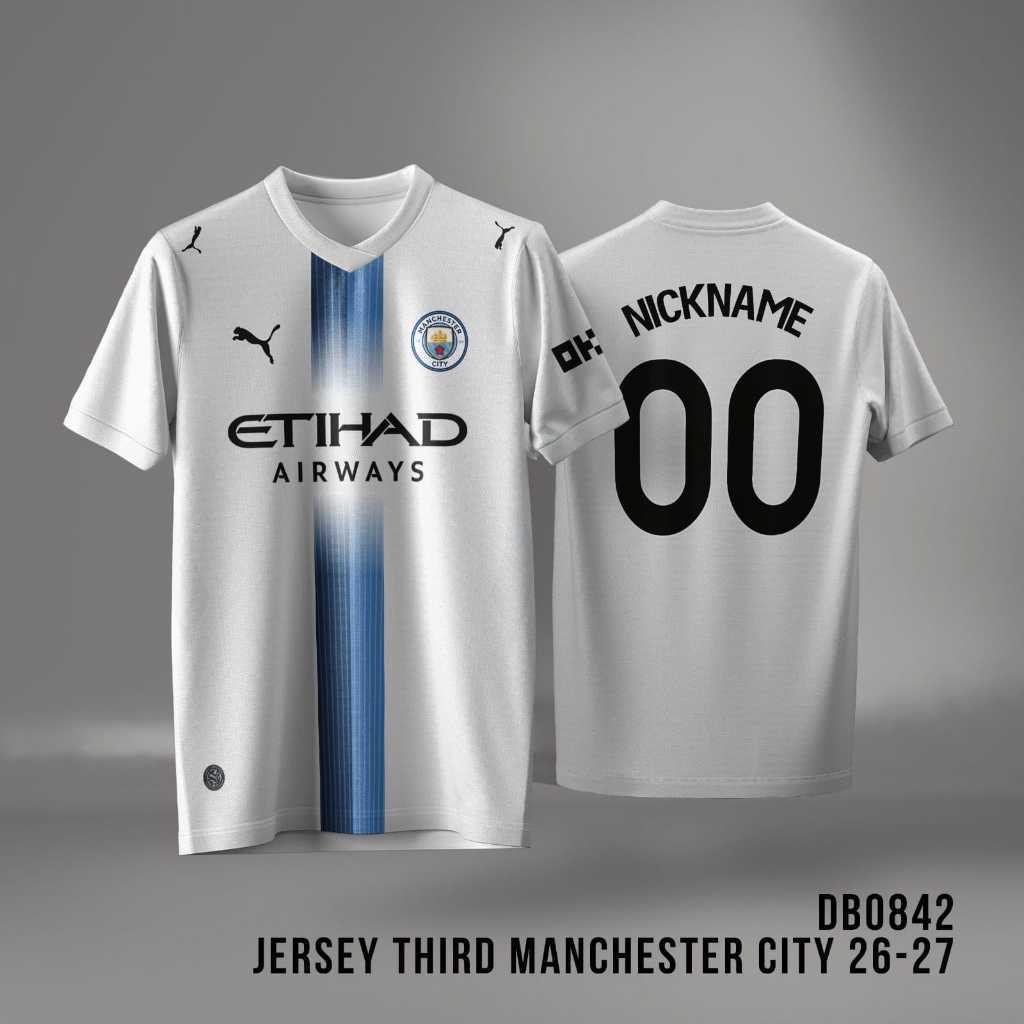 EkoSoft Jersey Sepakbola Manchester City Jersey Third Dryfit Premium Fullprint DB0842 size XS-5XL