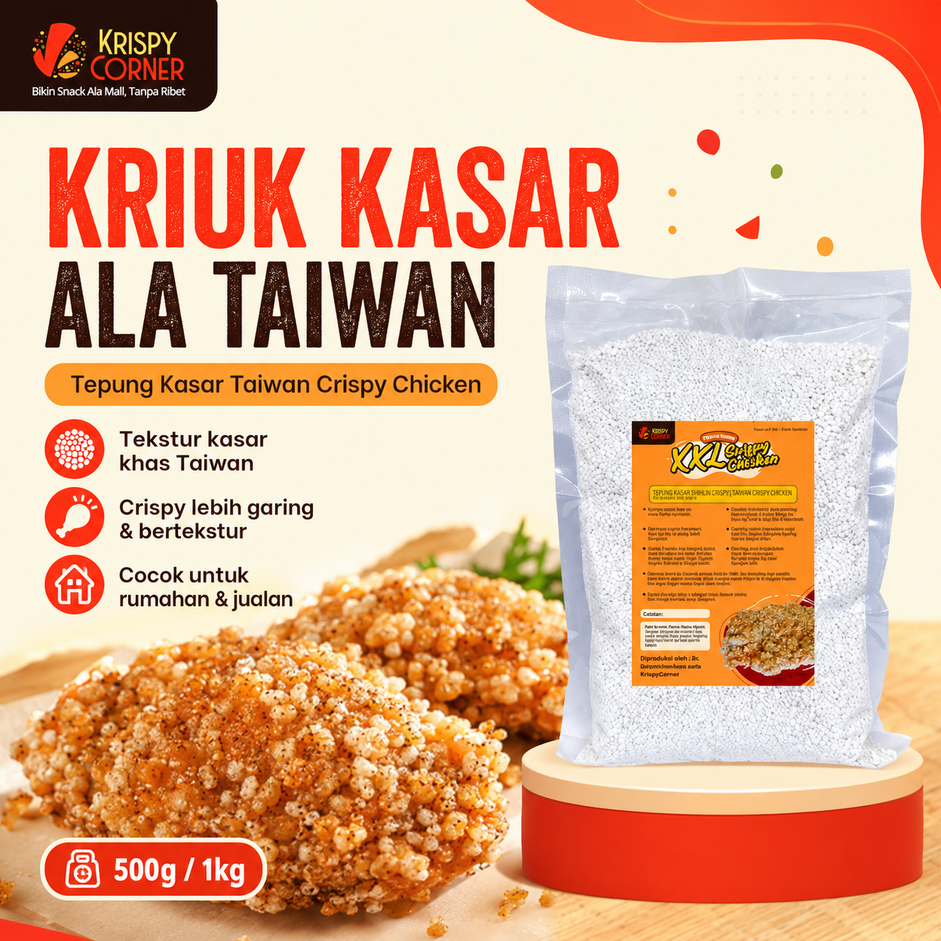 Tepung Kasar Shihlin Shilin Tapioka Kasar Ayam Goreng sihlin Chiclin Taiwan Crispy Chicken 1KG
