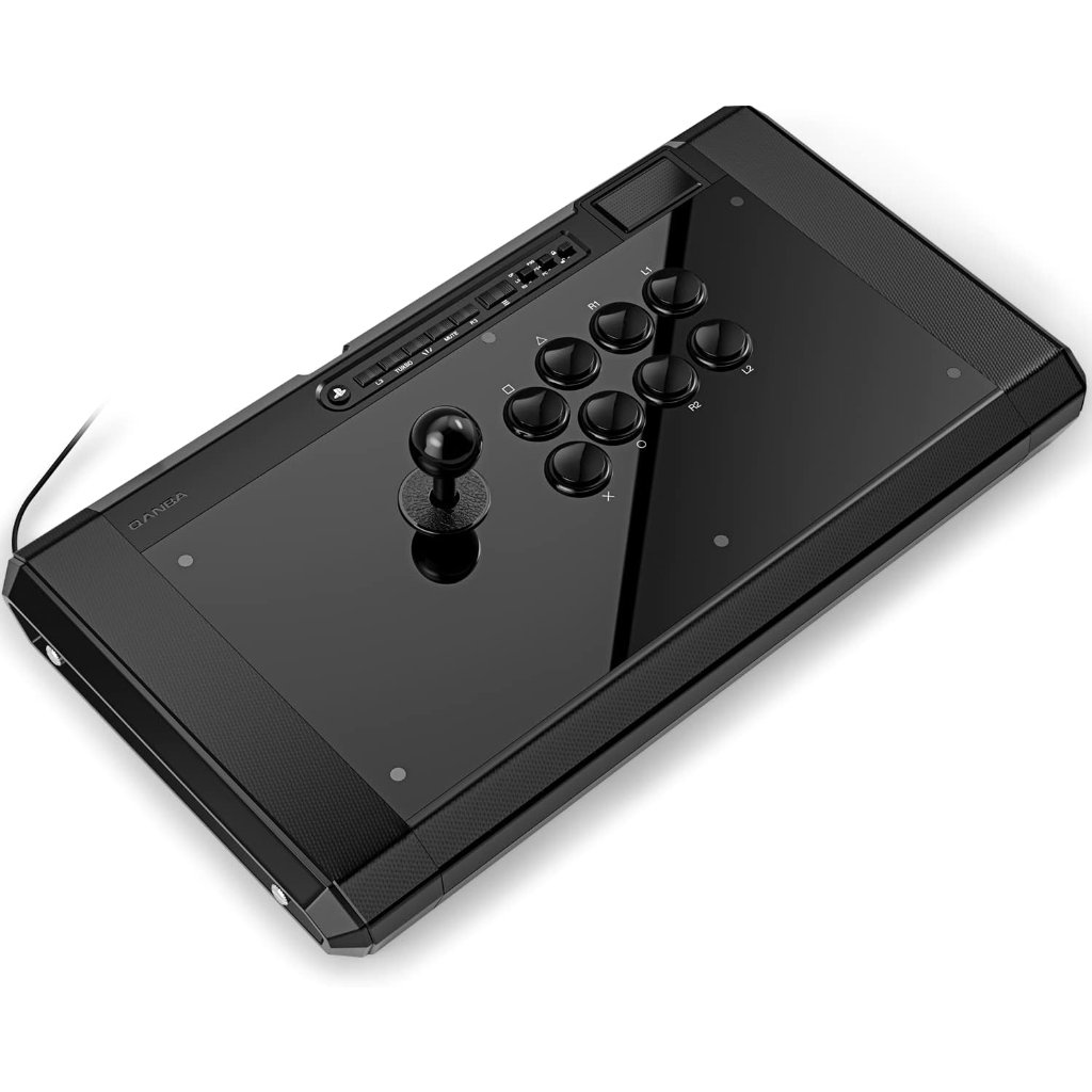Qanba Q7 Obsidian 2 Wired Joystick for PlayStation 5/4 and PC (Fighting Stick) Officially Licensed S