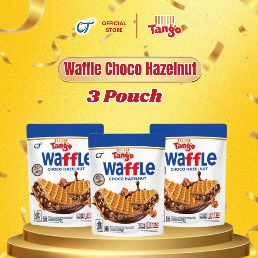 Tango Waffle Choco Hazelnut 70 Gram [Paket 3 Pouch]