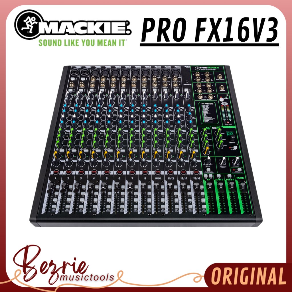 Mixer Audio Mackie PRO FX16V3 fx-16v3 Mixer USB and Effect Original