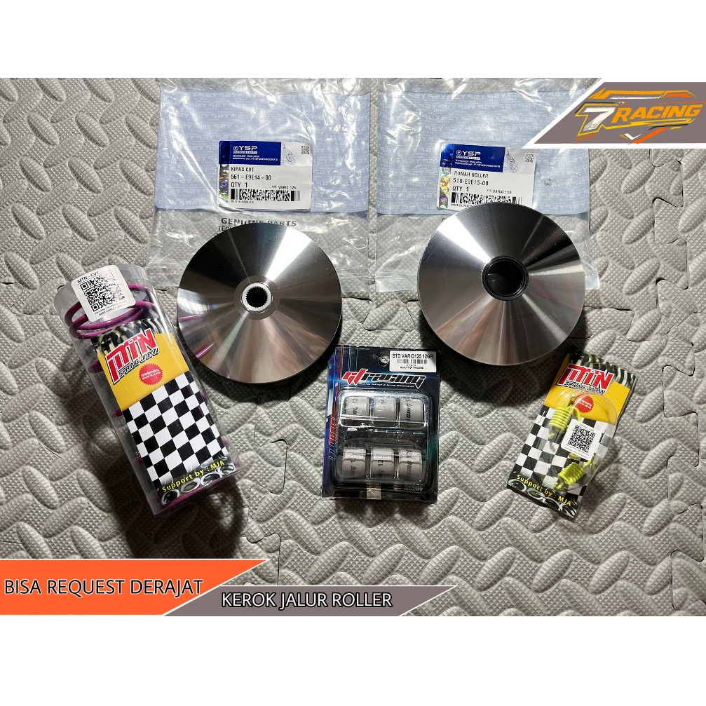 PAKET UPGRADE CVT pulley PULI PULY Rumah Roller ROLER  MTN GF racing vario 125 150 pcx 125 cbu pcx a