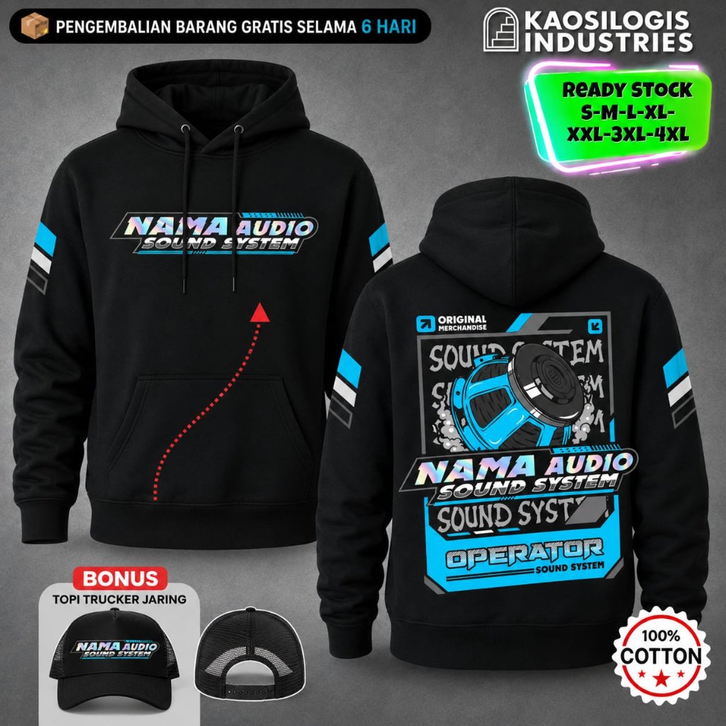 HOODIE JUMPER DAN KAOS TSHIRT OPERATOR SOUND SYSTEM BISA REQUEST NAMA SOUND SYSTEM KAMU DENGAN BONUS