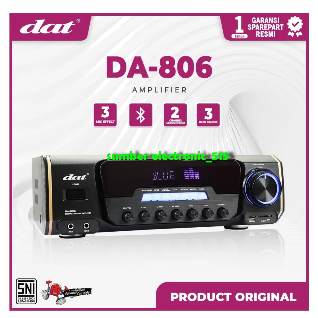DAT Karaoke Amplifier Professional 806 / Ampli Dat Da806