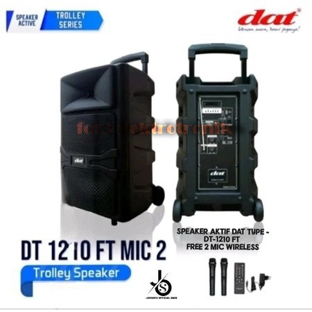 SPEAKER PORTABLE DAT DT 1210 FT/DAT1210FT/ DAT 1210FT + 2 MIC WIRELESS