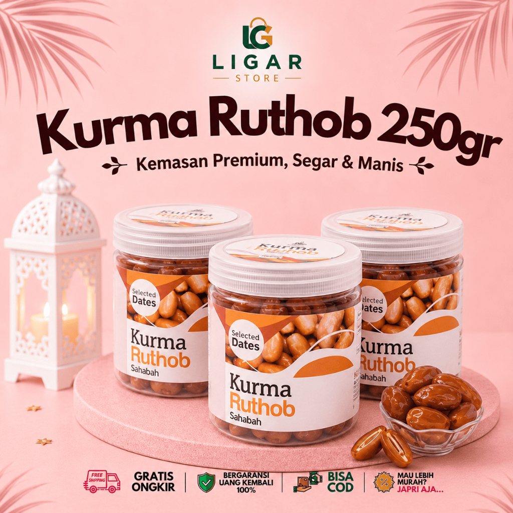 LIGARSTORE - Kurma Muda Ruthob Libya 250gr Premium Fresh | Kurma Ruthab Basah Segar Manis Original P